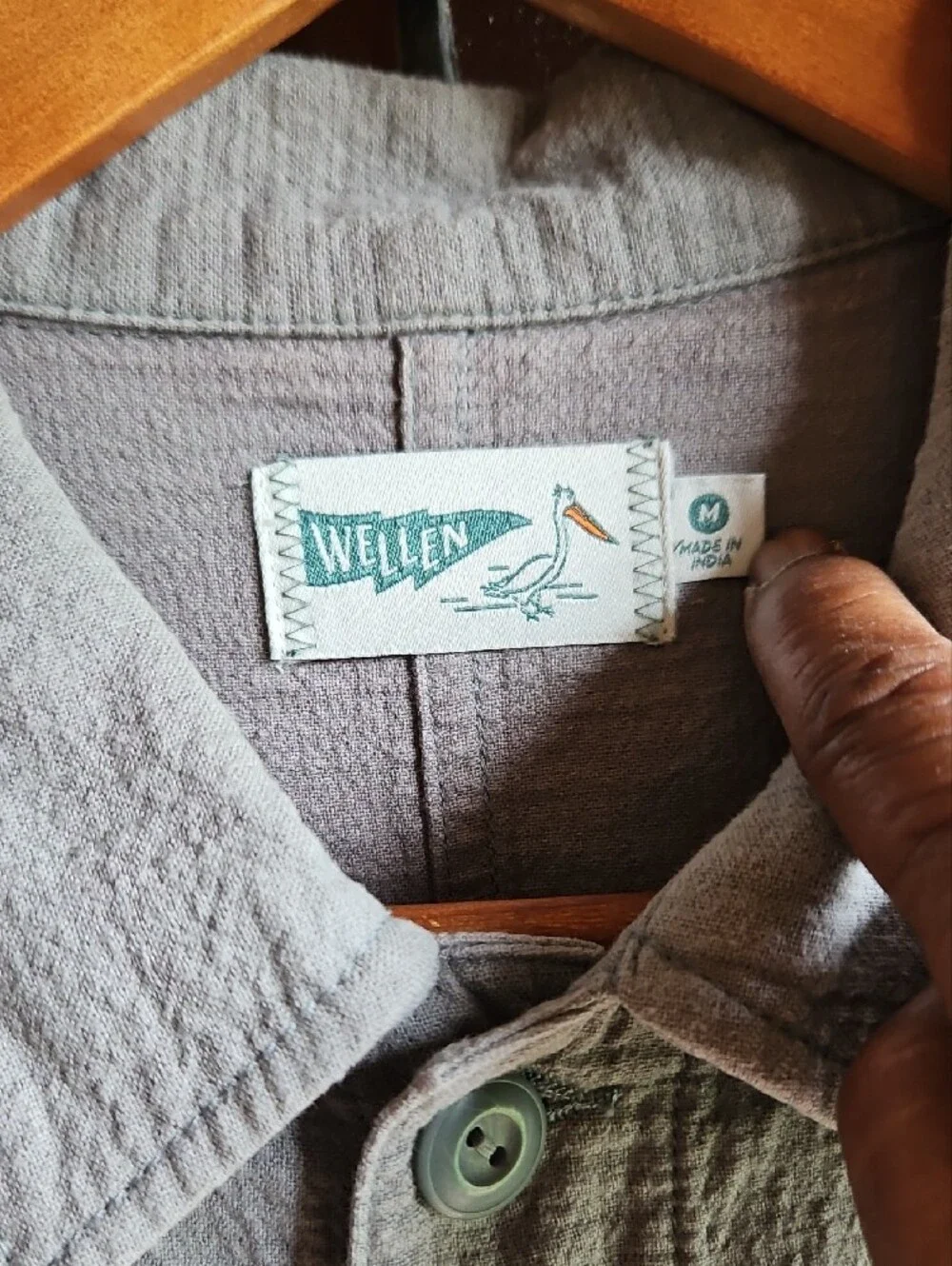 Wellen Huckberry, Double Cloth Chore Coat In Sage Green Utility Jacket Size M